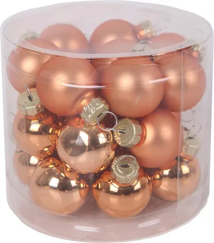 TrendLine Weihnachtskugeln aus Glas Ø 2,5 cm brandy-braun 24 Stück