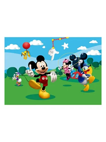 AG Design FTD 0253 Disney Mickey Mouse, Papier Fototapete - 360x254 cm - 4 teile, Papier, multicolor, 0,1 x 360 x 254 cm