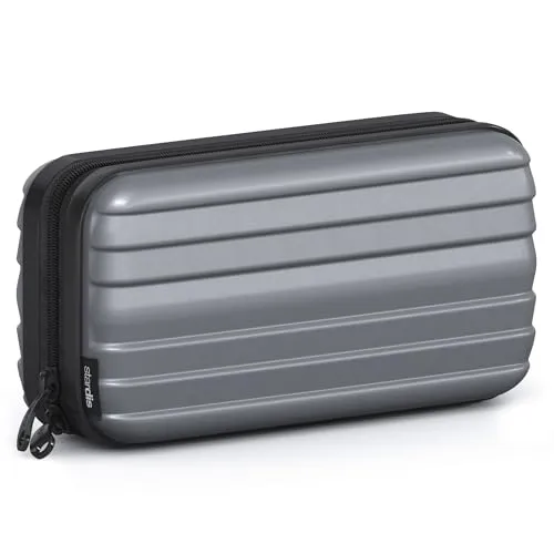 stardis Kosmetiktasche Hartschalen Kulturtasche Hardcase Damen Herren Kofferform Flight-Beautycase Wasserdicht Mini-Koffer Optik Waschbeutel für Frauen, Männer, Kinder