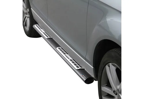 Stahl Seitenschweller für Audi Q7 4L (2006-2015) - Schwarz - Hochwertige, rutschfeste Seitenschweller aus Edelstahl für den Audi Q7 4L. Sie bieten sicheren Einstieg und verbessern die Aerodynamik. Ideal für den täglichen Einsatz.
