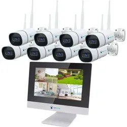 LUVISION Dual WLAN Funk Kamera Set - Überwachungssystem mit 10,1' Monitor und Cloud-Speicher, unterstützt 4 bis 8 IP Kameras für eine flexible und zuverlässige Überwachung.