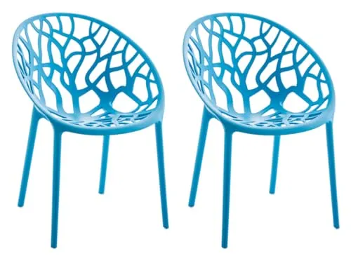 CLP Gartenstühle Hope 2er Set in blau von CLP