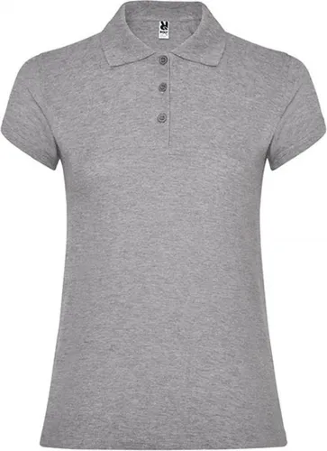 Roly PO6634 | Damen Star Woman Poloshirt, Piqué - Farbe: Heather Grey 58 - Größe: XL