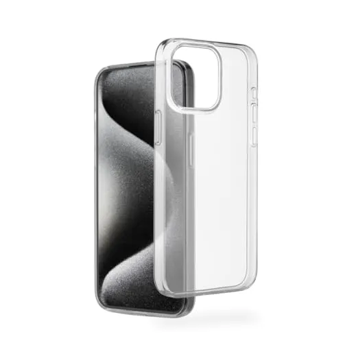 Hama Hülle für iPhone 15 Pro Max (Handyhülle, Schutzhülle für Rückseite, Case, kratzfest, extra Schutz für Kamera und Display, Wireless Charging kompatibel, transparent, slim, Hülle dünn) durchsichtig