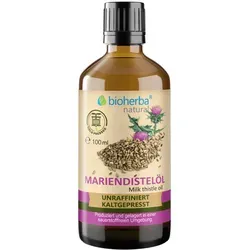 Mariendistelöl 100 ml Bioherba kaltgepresstes Öl
