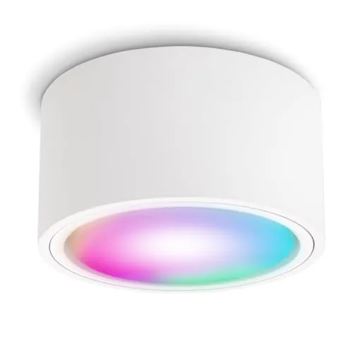 SSC-LUXon CELI-X Aufbaustrahler - Smart LED Spot mit RGB+W, steuerbar über Alexa, Siri & Google. Ideal für stimmungsvolle Beleuchtung in jedem Wohnraum.