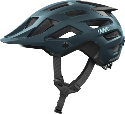 ABUS MTB-Helm Moventor 2.0 - komfortabler All-Mountain-Helm für Damen und Herren - Blau Matt, L - Fahrradhelm mit MULTI-SHELL IN-MOLD für optimale Sicherheit und ZOOM ACE MTB Verstellsystem für individuellen Sitz. Ideal für aufregende Geländeabenteuer!