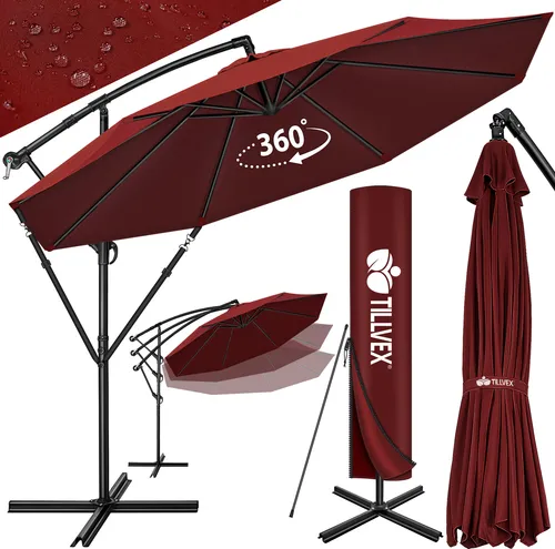 tillvex Sonnenschirm Ø 3m in rot von tillvex