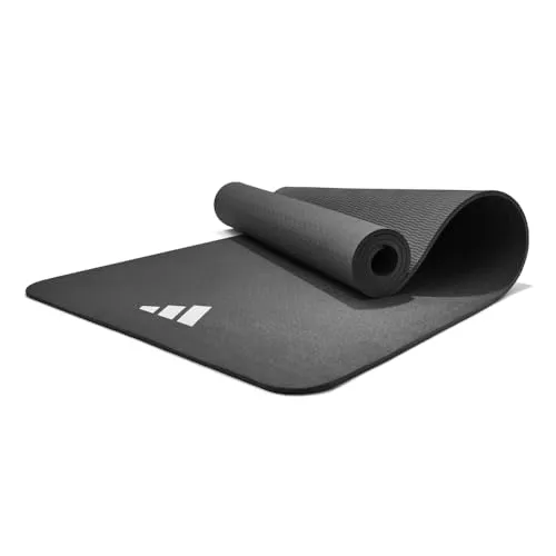adidas Performance Yogamatte - Rutschfeste Fitness- und Yogamatte - Sportmatte für Fitness und Yoga, 8 mm dick, strapazierfähig und rutschfest, ideal für sicheres Training.