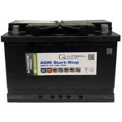 Q-Batteries Start-Stop Autobatterie AGM70 12V 70Ah 760A