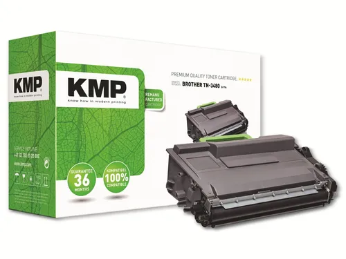 KMP B-T96 kompatibel für Brother TN-3480 - Toner für Brother Drucker, recycelte und umweltschonende XL Druckleistung von 8000 Seiten, ideal für umweltbewusste Nutzer.