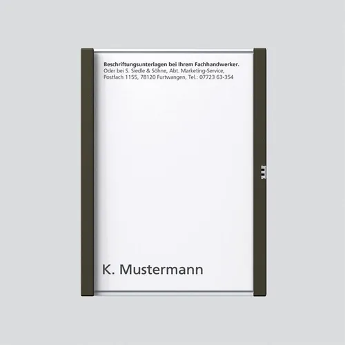 Siedle Namensschild graph-met für TM 611-1 von Siedle&Söhne Namensschild Erweiterungskomponente