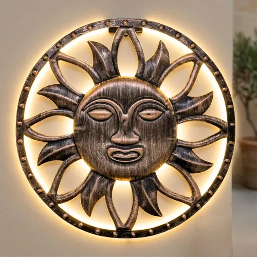 1.01 Solar Wandlicht SONNE in bronze von Spetebo