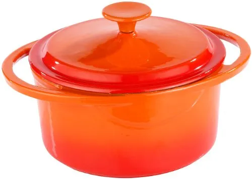 Tornwald-Schmiede Gusstopf: Gusseisen Schmortopf, emailliert, 21cm (Gusseisen Bräter, Kochtöpfe, Gusseiserner)