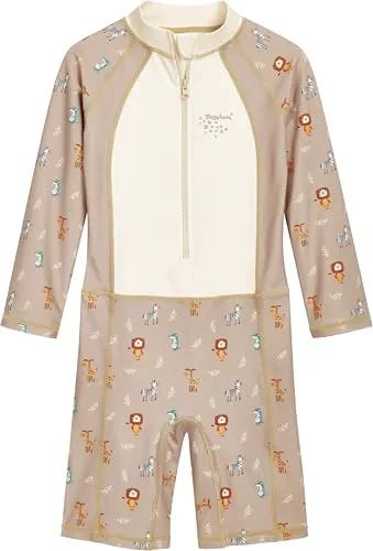 Playshoes Jungen Schwimmanzug Wildtiere Langarm, 74-80 von PLAYSHOES