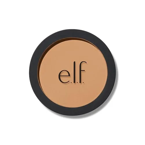 e.l.f, Primer-infused Bronzer, langanhaltend, matt, mutig, leicht, mühelos verblendbar, konturiert die Wangen, Vegan & tierversuchsfrei, Forever Sun Kissed