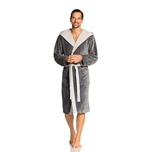 Vossen Unisex-Bademantel Poppy mit Kapuze - Bademantel aus hochwertiger Multifaser, ideal für gemütliche Abende. Besonders weich und komfortabel, mit praktischer Kapuze für zusätzlichen Wärme- und Kuschelfaktor.
