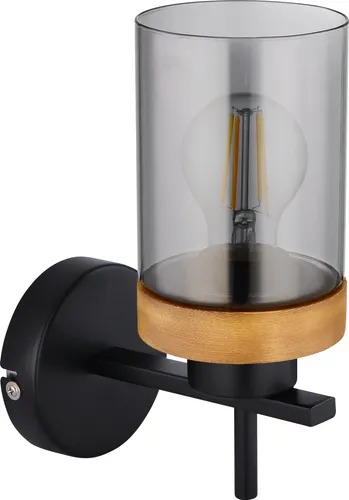 Globo Wandleuchte Finca schwarz-braun, modern und stylish - Lampen – Modernes Design mit E27 Fassung für individuelle Lichtakzente. Die Wandleuchte verleiht jedem Raum einen stilvollen Touch und sorgt für eine behagliche Atmosphäre.