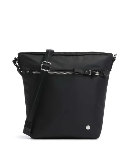 Pacsafe Damen Crossbody Umhängetasche 3L - Schwarz - Umhängetasche mit Diebstahlschutz, ideal für Alltag und Reisen, bietet Sicherheit und Stil in einem.