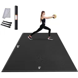 VEVOR Rutschfeste Yogamatte 2,4x1,5m - Sportmatte für Yoga und Pilates, ideal für 1-2 Personen, bietet hervorragenden Halt und Sicherheit während des Trainings.