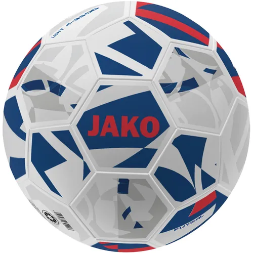 JAKO Lightball Futsal, weiß/Navy/rot, 4 (350g) - Futsal Ball für Kinder & Erwachsene, 32-Panel-Design für Präzision und Stabilität, ideal für Training und Matches mit langlebiger Hybrid-Technologie.