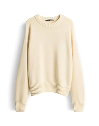 someday Damen Pullover TIRUNA aus reiner Baumwolle in Buttercream, Größe 42 - Der someday TIRUNA Feinstrickpullover überzeugt mit zeitlosem Design und lockerer Passform. Aus hochwertiger Baumwolle gefertigt, bietet er Komfort und Vielseitigkeit für jeden Anlass.