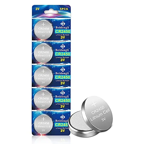Produktbild CR2450 3V Lithium Knopfzellen CR 2450 Batterien 5 Stück【5 Jahre LagerGarantie】 (cr2450 5p)