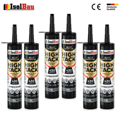 Montagekleber High Tack Baukleber  6x 530g Dichstoff Hybrid Polymer 430kg/10cm²