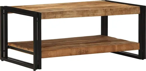 Maison Exclusive Couchtisch aus massivem Mangoholz 90x50x38 cm