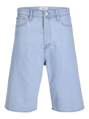 Jack & Jones JJIRON JJORIGINAL SHORTS MF 328 SN - Blau S - Herren-Shorts aus 100% Baumwolle, pflegeleicht und modisch im relaxed fit. Ideal für den Sommer mit praktischen Taschen und lässigem Look.