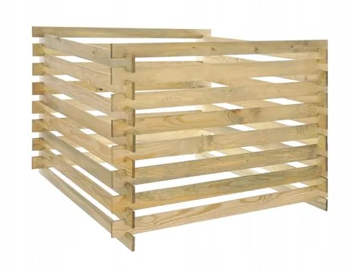 STOLMAK Komposter Garten Holz 100x70x100 cm Brettkomposter Kompostierung Wetterfestes Gartenkomposter System 600 l