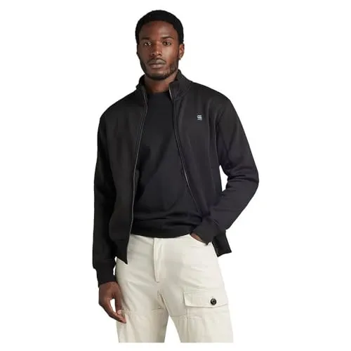 G-STAR Herren Sweatjacke XL schwarz - Funktionsjacke aus 55% Baumwolle, 45% Polyester mit Rippbündchen für hohen Tragekomfort. Ideal für Sport und Freizeit, ausgestattet mit Eingrifftaschen und Logostickerei.