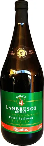 Perlwein rot süß 7% Vol. 5,73€/L) Lambrusco Cantine Riunite Dolce (1 X 1,5L
