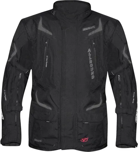 Germot Herren Motorradjacke Allround Schwarz 8XL - Motorradjacke für Herren in 8XL, wasserdicht und atmungsaktiv. Ideal für jede Fahrt dank großer Belüftungsreißverschlüsse für optimale Kühlung.