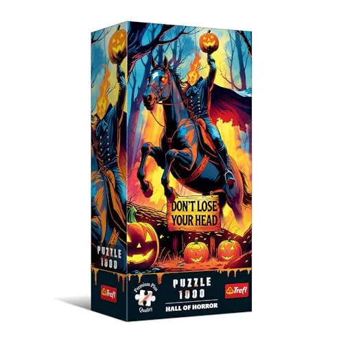 Trefl Premium Plus Quality – Hall of Horror Puzzle: Kopfloser Reiter – 1000 Teile, Serie voller Horror und düsterer Atmosphäre, perfekt passende Teile, für Erwachsene und Kinder ab 14 Jahren