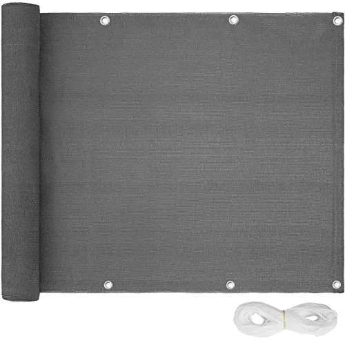 tectake Balkonsichtschutz - Witterungsbeständiger Sichtschutz für Balkon - Balkonsichtschutz, der Privatsphäre schafft und robust gegen Wind ist. Ideal für eine schnelle Montage und anpassbar an verschiedene Balkonformen.