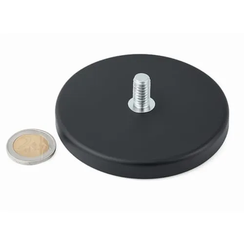 STRONG MAGNETS Neodym Topfmagnet mit Gewinde - 1 Stück - 88 mm - Extra stark - Industrielle Anwendung, Werkstatt oder Büro