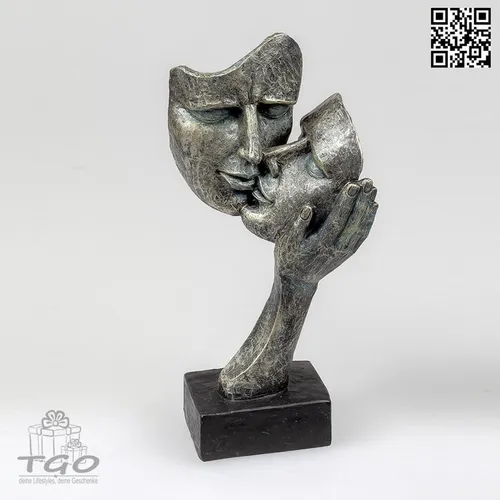 Formano Deko Büste Paar antikfarbener auf Sockel 30cm-716026