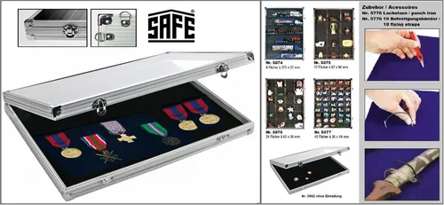 Militaria-ALU-Sammelvitrine-Orden-schwarze-Samteinlage-SAFE-5882-295x203x45mm