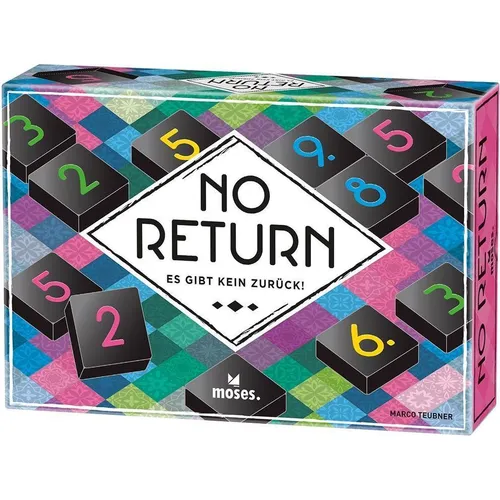 Moses 90329 Es gibt kein Zurück! - Spannendes Lege- und Sammelspiel - Gesellschaftsspiel mit 132 hochwertigen Spielsteinen, ideal für die ganze Familie. Erlebe eine aufregende Punktejagd und meistere Strategie und Geschicklichkeit!