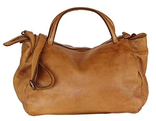 BZNA Bag Diana Cognac - Designer Damen Handtasche - Damen-Schultertaschen mit hochwertigem Leder, stilvolles Design und ideal für den täglichen Gebrauch.