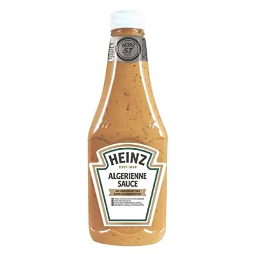Salsa Heinz Algerienne Sauce 875ml - Algerische Sauce für Pommes, würzig und aromatisch, ideal für Liebhaber exotischer Geschmäcker.