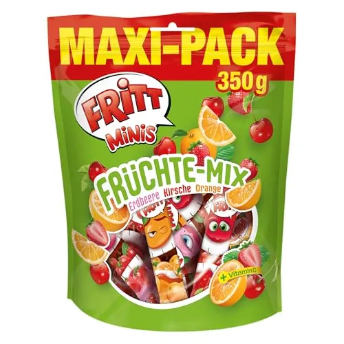 FRITT Früchte-Mix Maxi-Pack 350g Mini-Streifen in grün von Fritt