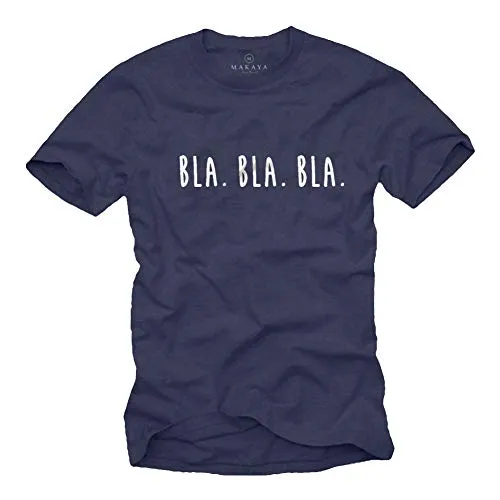 Coole T-Shirts mit lustigen Sprüchen für Männer Blau Größe M