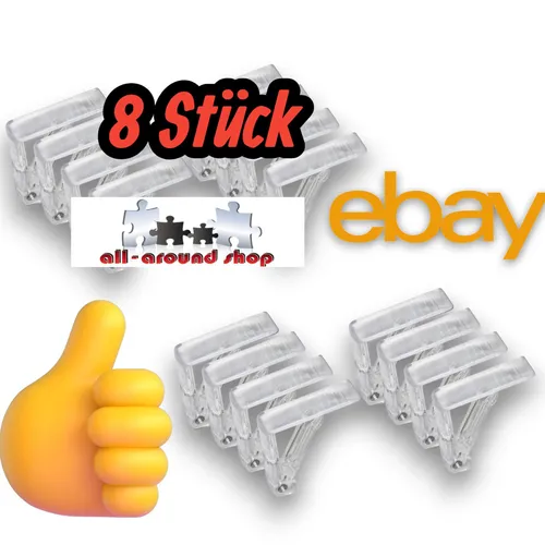 StückTransparent Tischtuchklammern Tischtuchklammer Tischklammern Tischklemmen 8