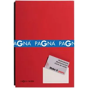 Pagna Unterschriftenmappe 24205-01, A4, 20 Fächer, Hartpappe mit Kunststoffbezug, rot