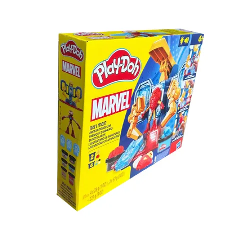 Hasbro - Play-Doh Marvel Iron Man Buntes Labor