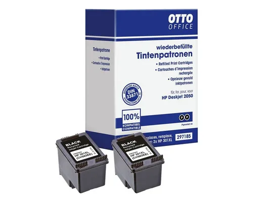 Otto Office Tintenpatrone (2-tlg., ersetzt HP »CH563EE« Nr. 301XL, schwarz)