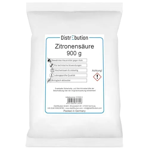 Zitronensäure Pulver für technische Anwendungen 900g Entkalker, Reiniger, reine Citronensäure