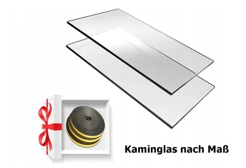 KAMINSCHEIBE OFENGLAS ZUSCHNITT FEUERFESTES KAMINGLAS AUF MASS HITZESCHUTZGLAS